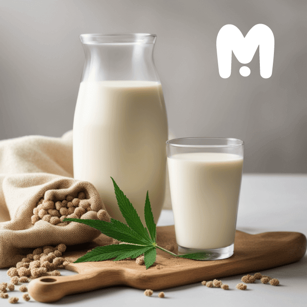 Organic Hemp Milk Unsweetened benefits with 2 jar milk