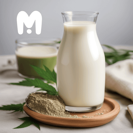 How is hemp milk produced with 2 pots milk