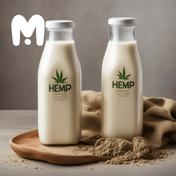 Hemp Milk vs Cow Milk with 2 bottle milk