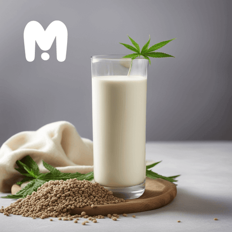 hemp milk comparison with 1 glass milk